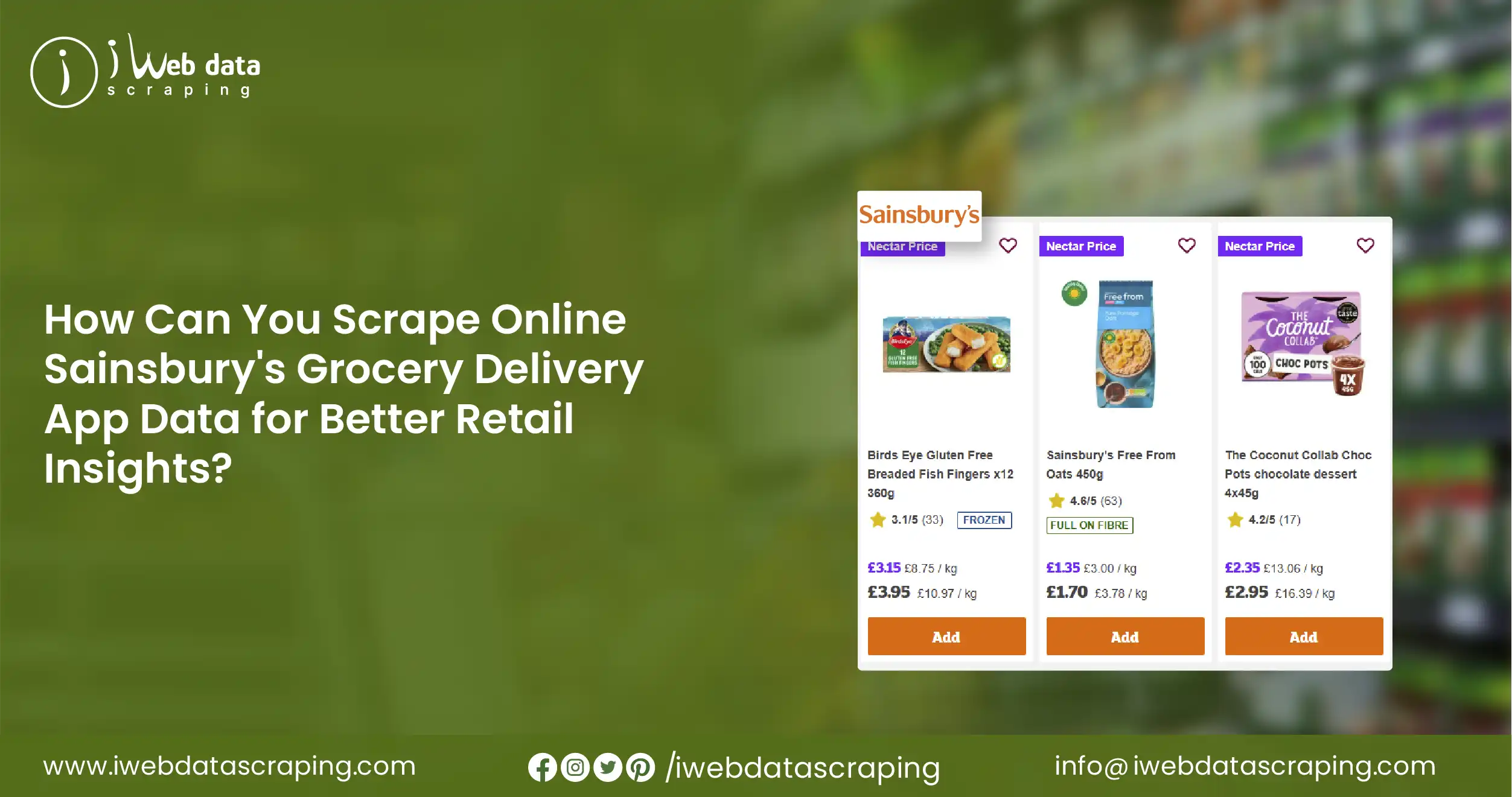 Scrape Online Sainsbury's Grocery Delivery App Data